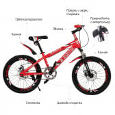 Logan 20 παιδικό ποδήλατο σε κόκκινο χρώμα ZIZITO 115024 2